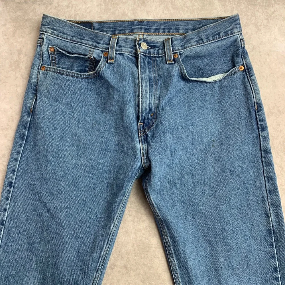 Levis 505 Regular Fit Straight Leg Jeans Mens 34x32‎ Blue Medium Wash Denim